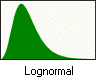 Icono de distribución logarítmico normal
